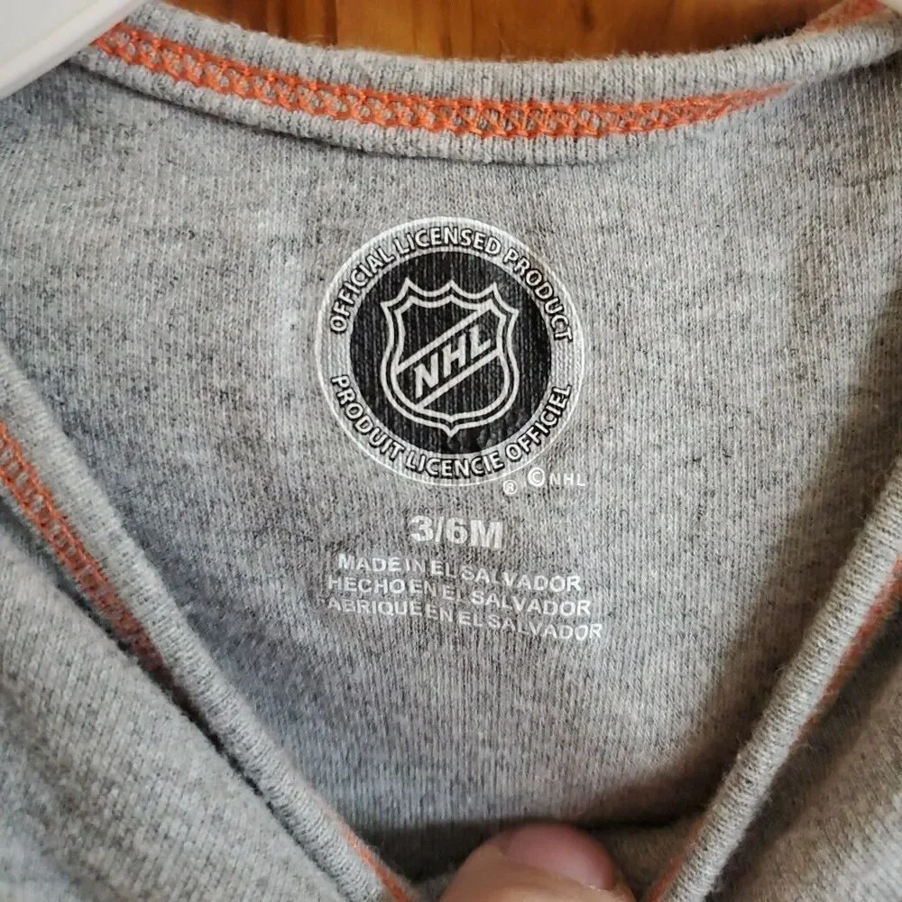 NHL Phil Flyers Baby One Piece Shirt Size‎ 3-6M Boy/Girl (Lot Of 3)